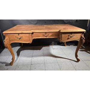 Bureau Français élégant Du XIXe Siècle – Bois Fruitier Massif Avec Accents En Bronze