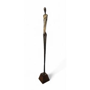 Sculpture En Bronze Dans Le Style De Nando Kallweit – Dimensions : 110 X 13 X 13 Cm