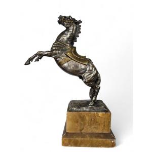 Large 19th Century Bronze Horse On Onyx Base