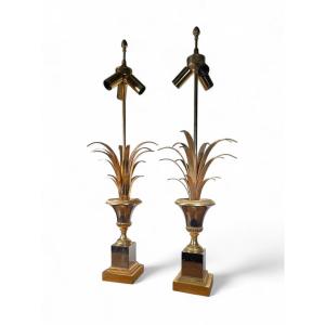 Pair Of French Pineapple Lamps Maison Jansen