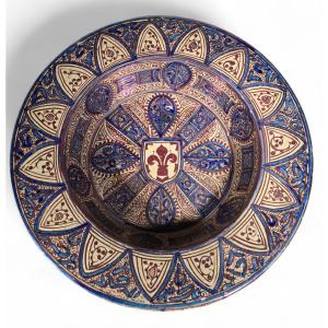 Large 19th Century Spanish Nazari Style Ceramic Plate