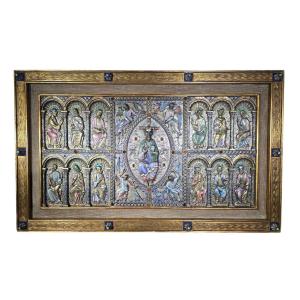 Important Limoges Style Altar Panel Email