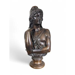 Bronze Bust Of Jean-baptiste Clesinger (1814–1883), “attis, Husband Of Cybele”, By Barbedi