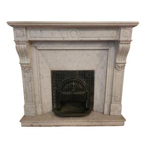 French Marble Fireplace, 19th Century