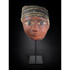 Original Egyptian Mask In Cartonnage – Ptolemaic Period