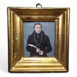 19th Century Miniature Oil Portrait