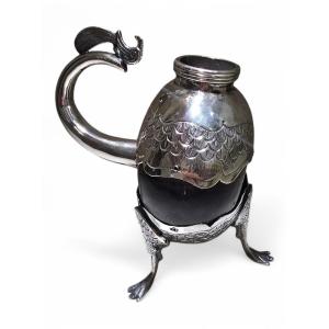 Tasse à Maté En Argent Massif Colonial Du XVIIIe Siècle