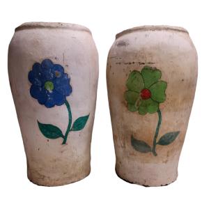 Pair Of Terracotta Pot Years 50