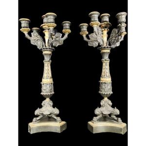 Pair Of 19th Century French Candlesticks