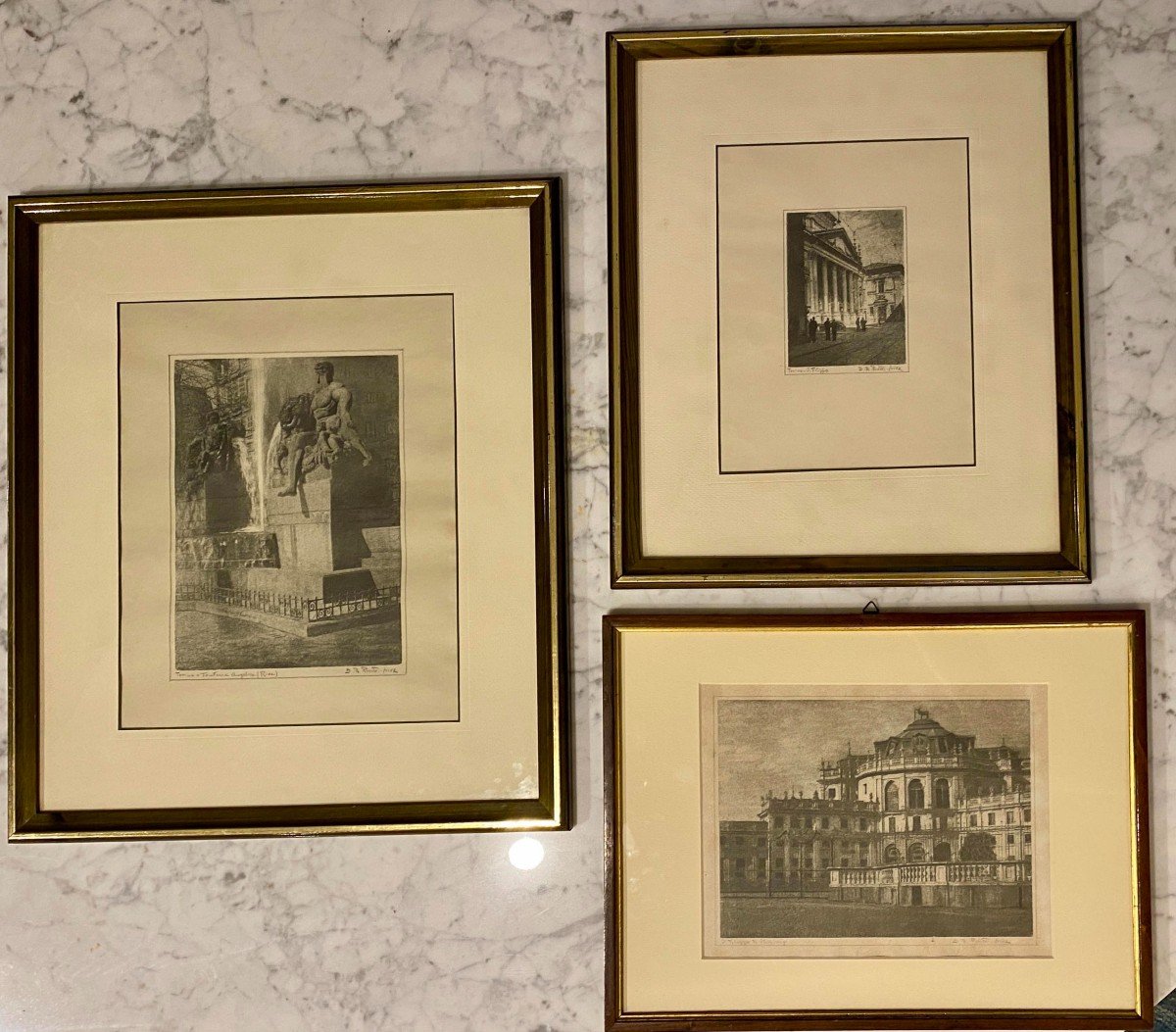 Photographs Of Turin By Domenico Riccardo Peretti Griva (set Of 3)