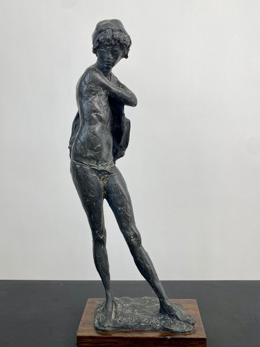 Petite Sculpture d'art moderne, artisanat plaqué argent, Statue de Style 8  couleurs avec résine pour la décoration de la maison