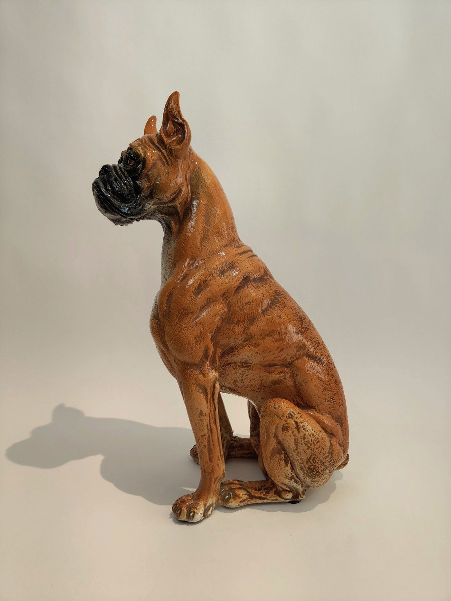 Boxer Breed Dog In Majolica-photo-3