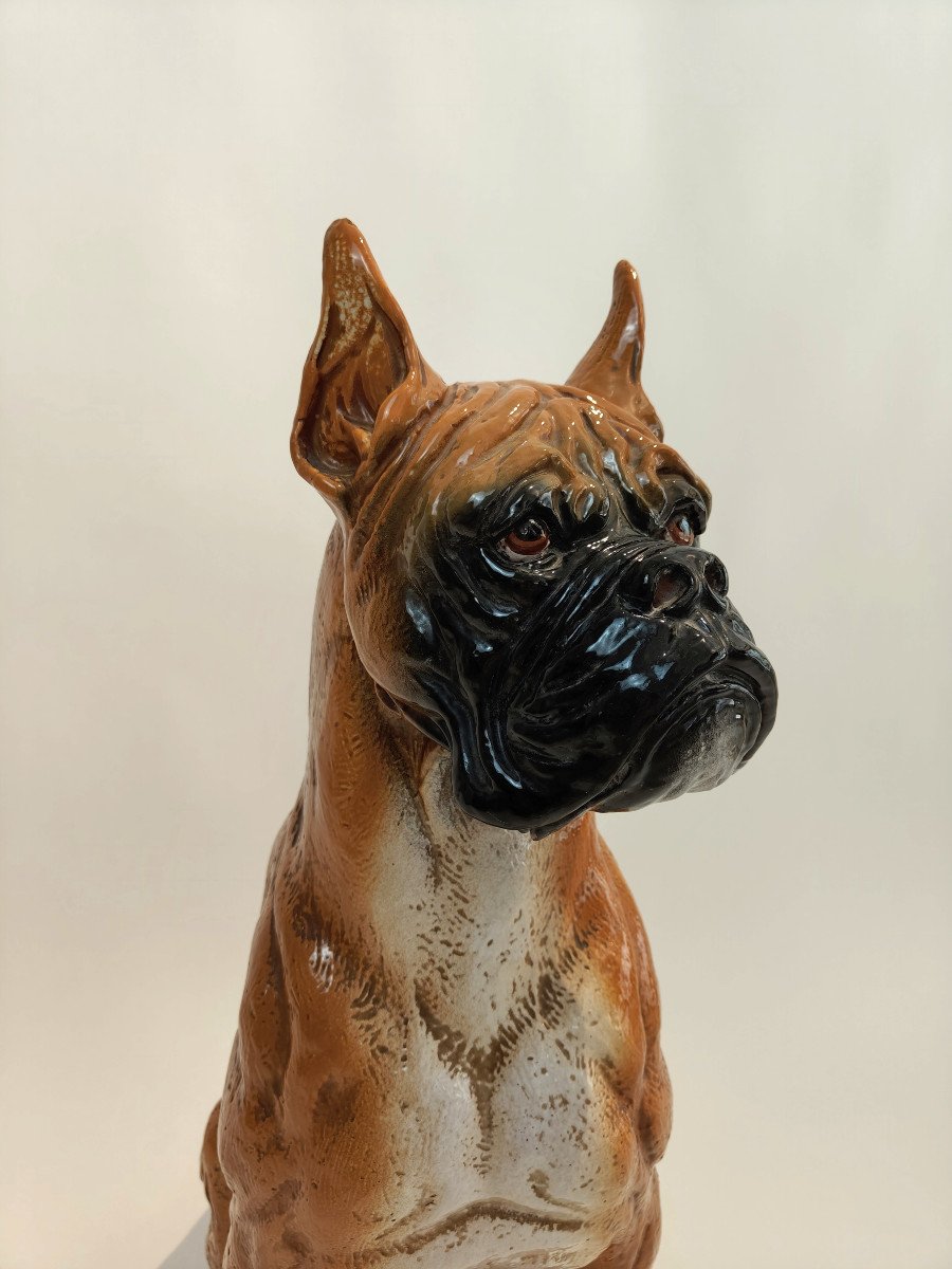 Boxer Breed Dog In Majolica-photo-1