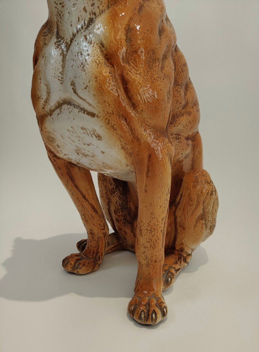 Boxer Breed Dog In Majolica-photo-2