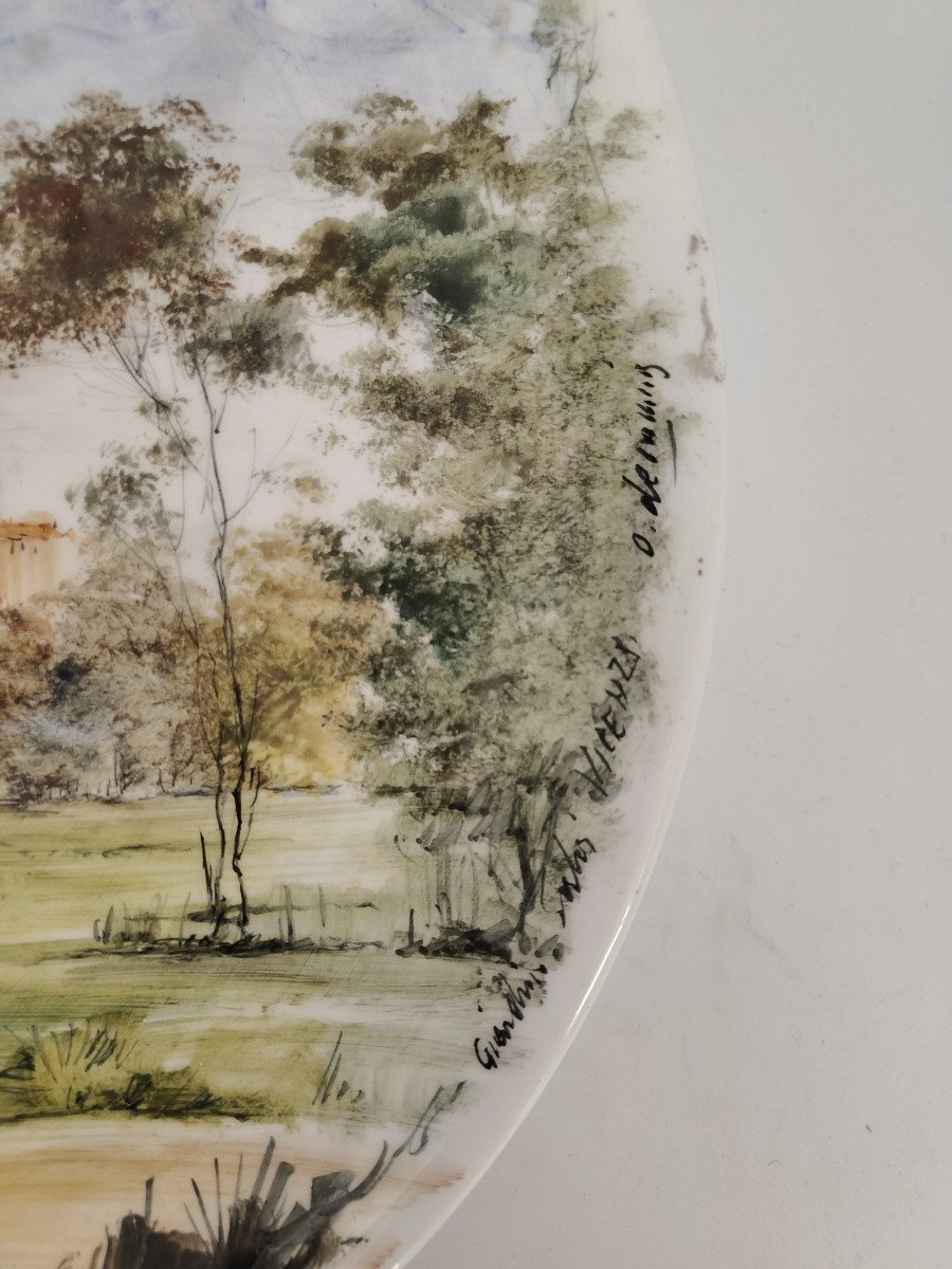 Ceramic Plate Depicting ‘giardini Salvi’, Vicenza -photo-3