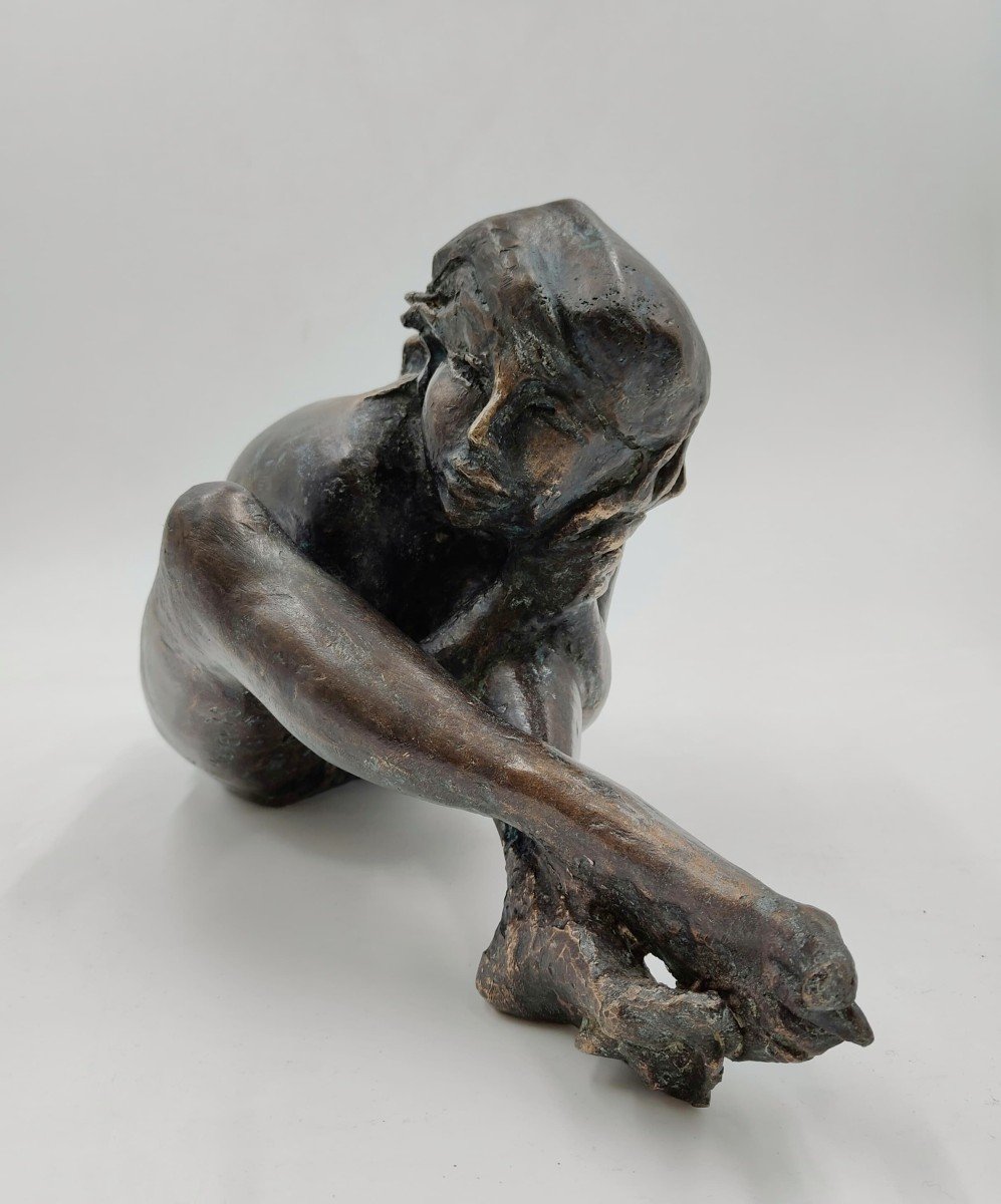 Femme Au Soleil N° 3, Bronze d'Augusto Murer, 1975-photo-1