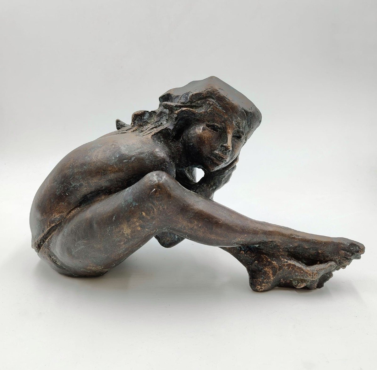 Femme Au Soleil N° 3, Bronze d'Augusto Murer, 1975-photo-5