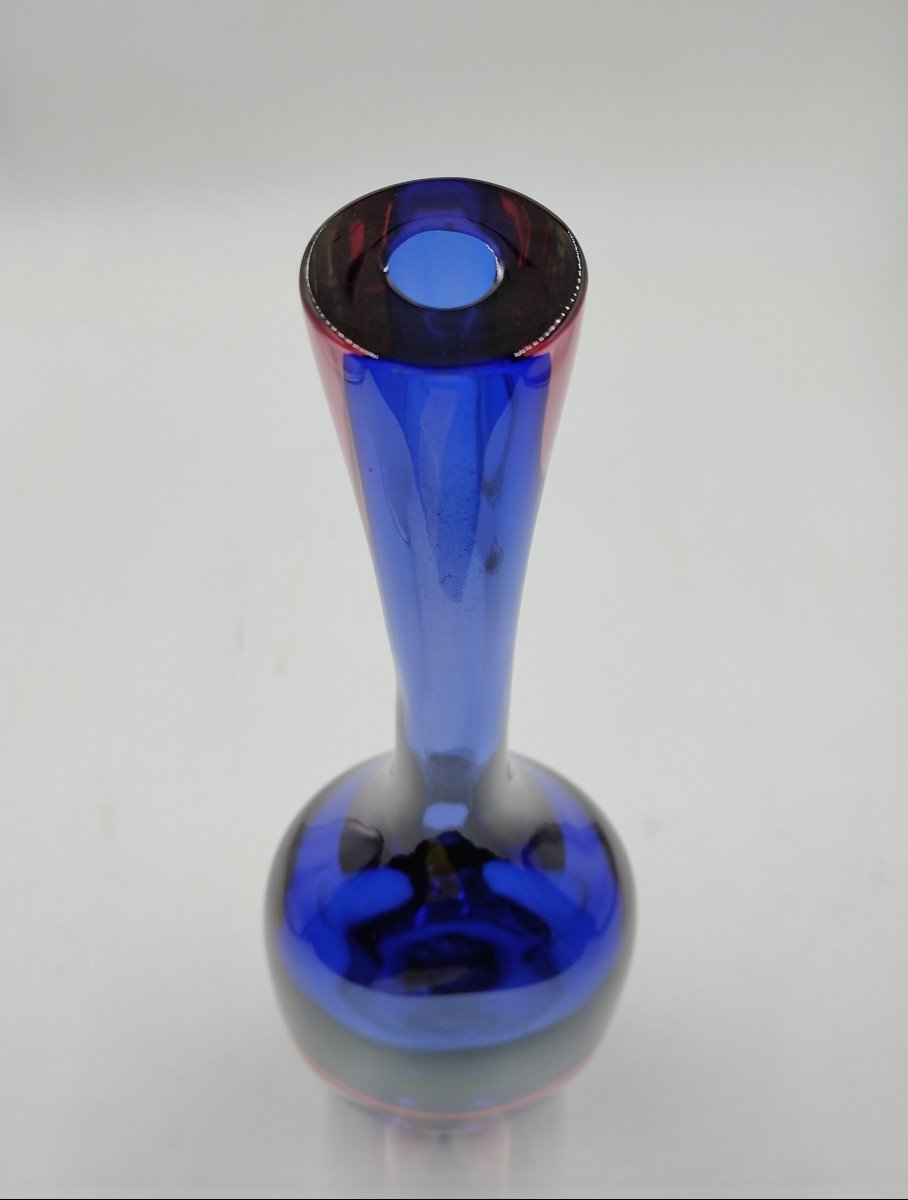 Vase « Bouteille » En Verre De Murano Par Archimede Seguso, Italie 1980-photo-3