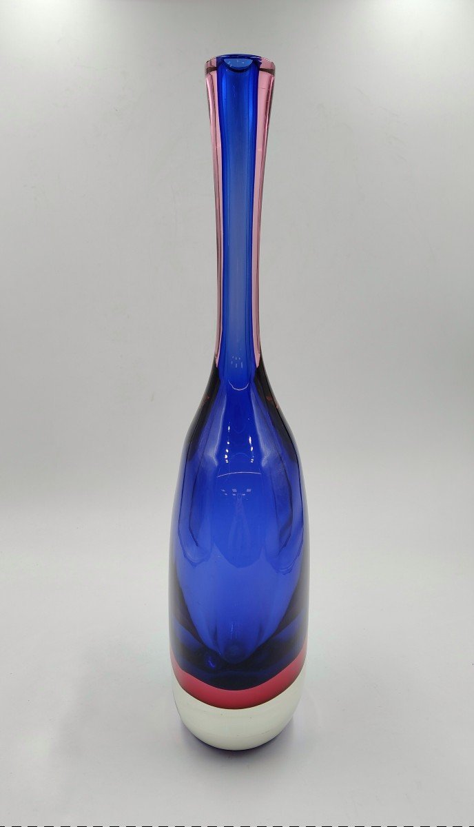 Vase « Bouteille » En Verre De Murano Par Archimede Seguso, Italie 1980-photo-4