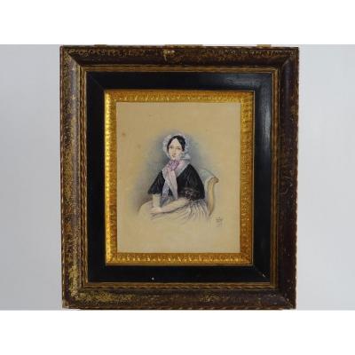 Seated Female Figure, Watercolor On Paper, England Nineteenth Century