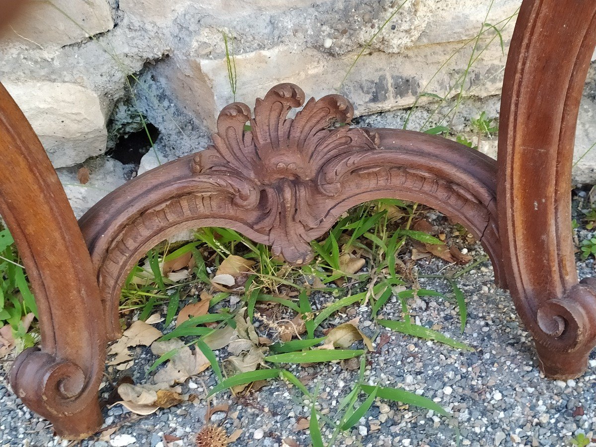 Louis XV Style Console In Solid Oak-photo-3