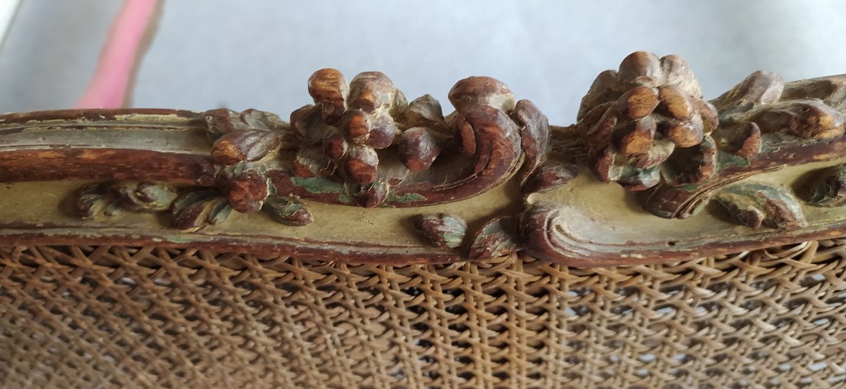 Dlg De Nogaret Large Louis XV Period Basket Bed Walnut, Traces Of Polychromy -photo-5