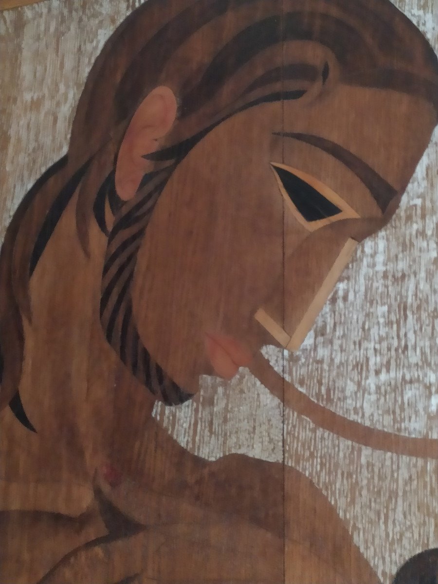 Painting On Oak Wood, Original Creation By Artdeco-photo-4