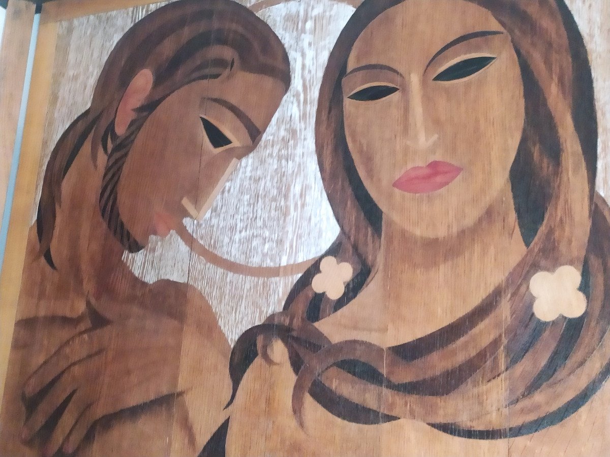 Painting On Oak Wood, Original Creation By Artdeco-photo-5