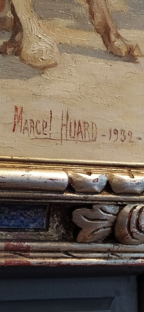 Marcel Huard 1932 Grand Tableau Art Déco-photo-7