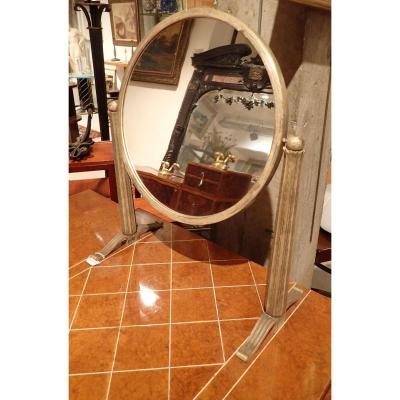 Art Deco Dressing Table, Dlg De Ruhlmann, Ivory, Silver Bronze, Amboyna And Sycamore