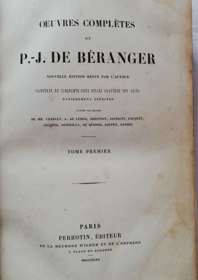 Œuvres complètes de P. J. DE BERANGER  -photo-2