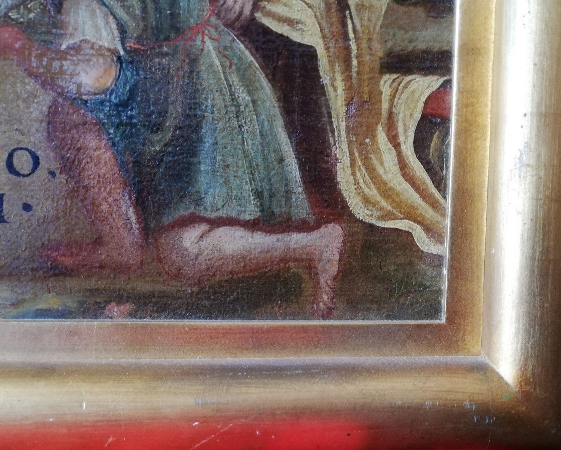 Large 17th Century Painting-photo-4