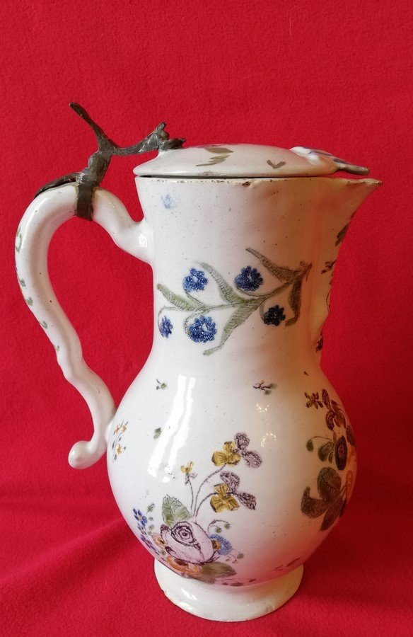 Earthenware Pitcher 18th Century-photo-4