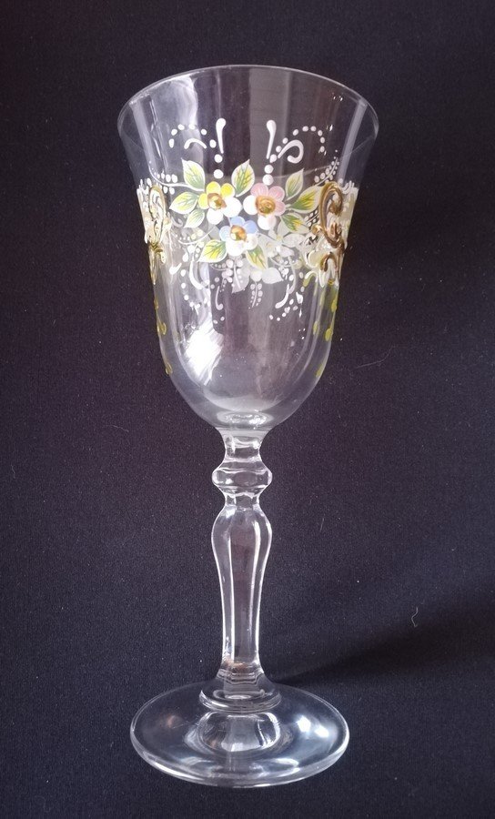 Six Murano Stemmed Glasses-photo-2