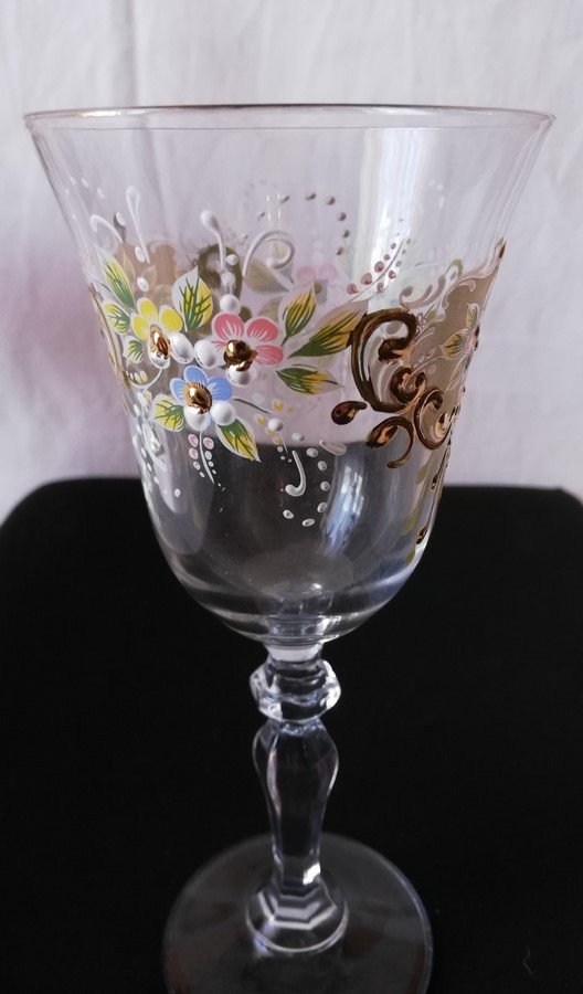 Six Murano Stemmed Glasses-photo-2