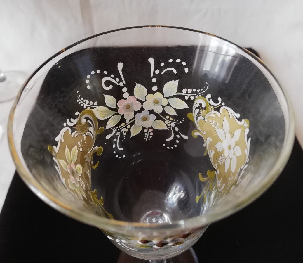 Six Murano Stemmed Glasses-photo-3