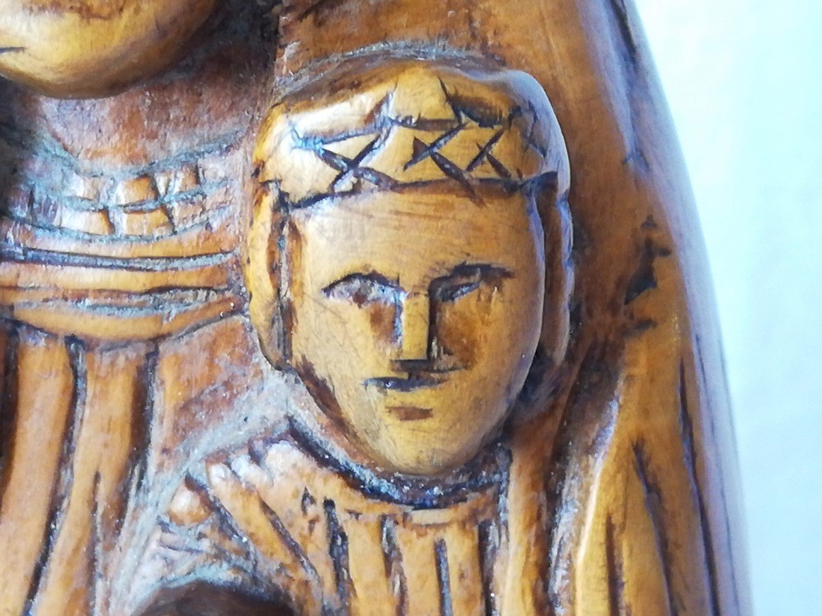 Virgin Of A Shepherd In Boxwood-photo-5