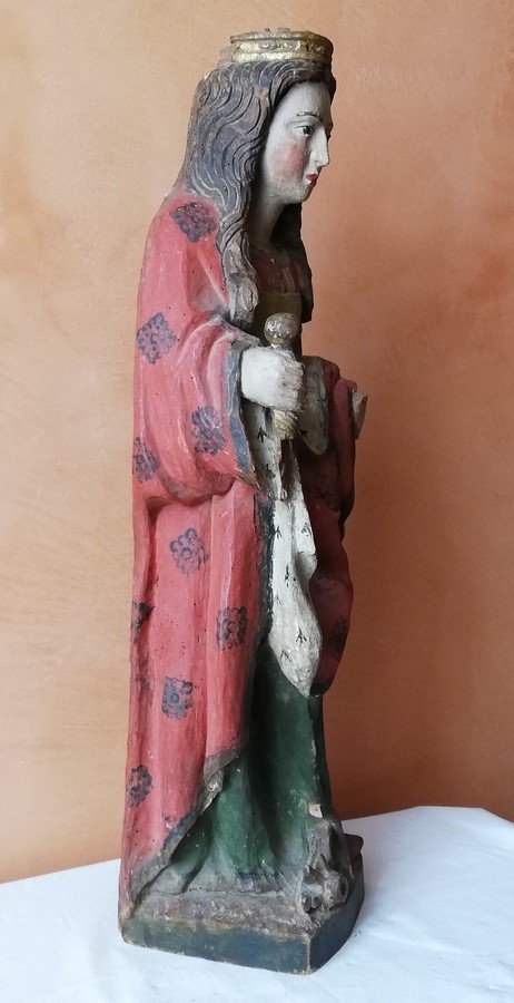 Statue bois Sainte Catherine-photo-1