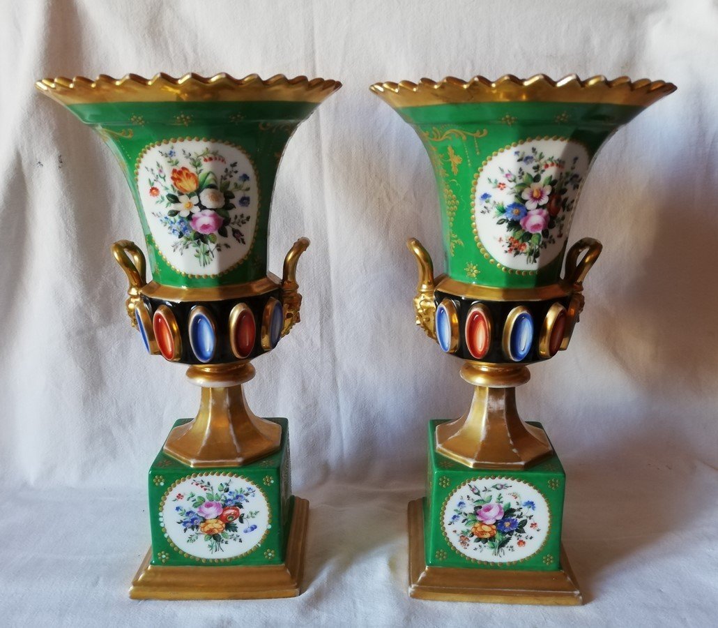 Pair Of Romantic Period Vases-photo-3