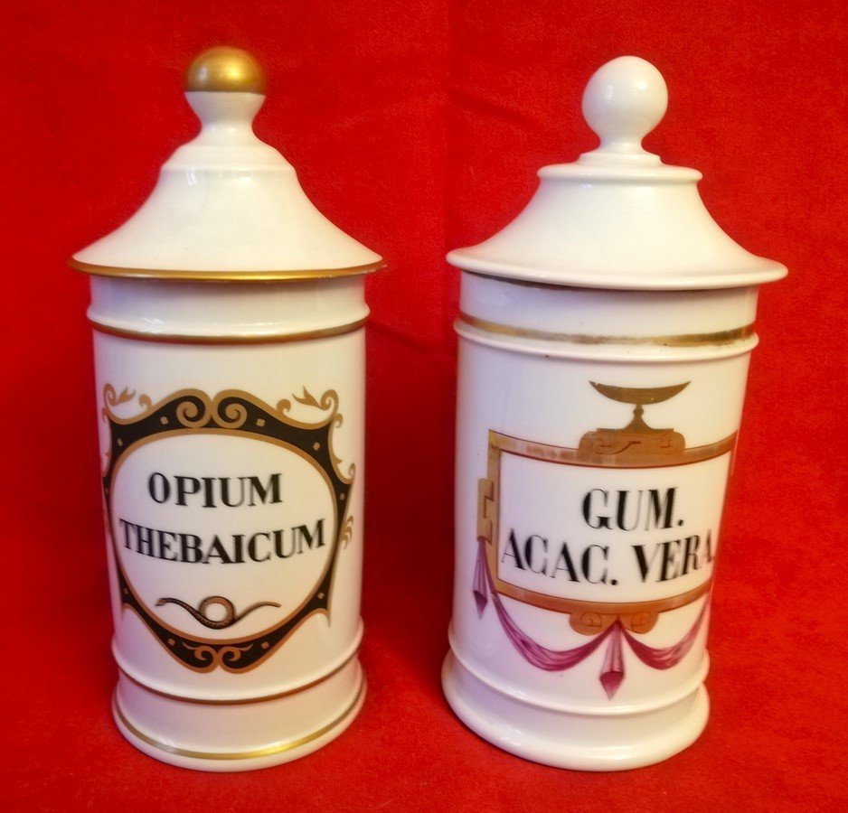 Two Porcelain Medicine Jars