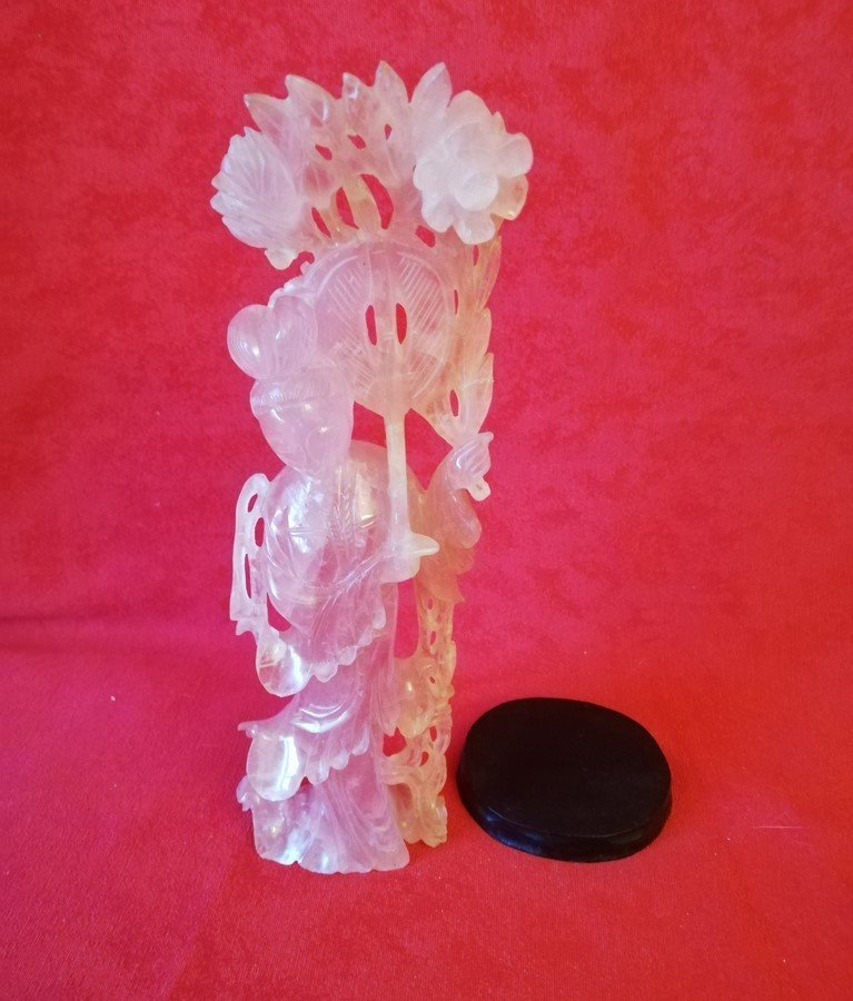 Sculpture en quartz rose-photo-4