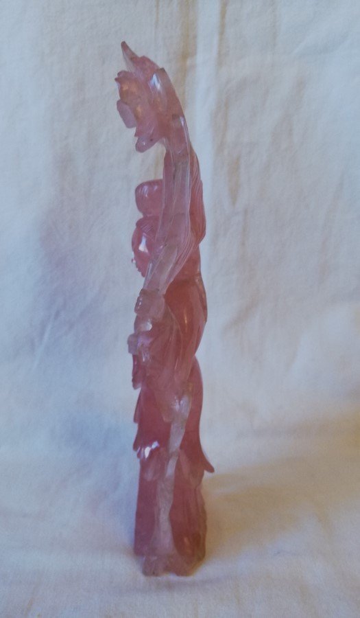 Sculpture en quartz rose-photo-1