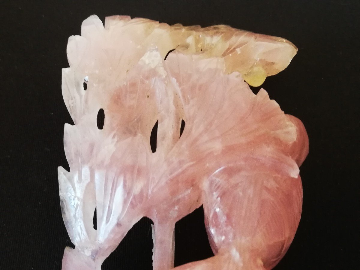 Sculpture en quartz rose-photo-7