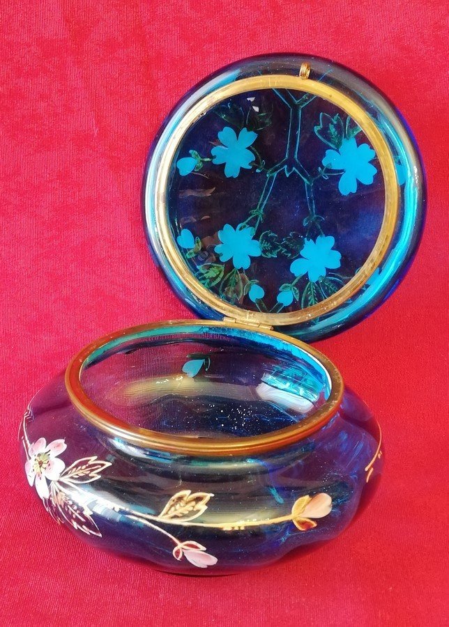 Enameled Glass Candy Dish -photo-2