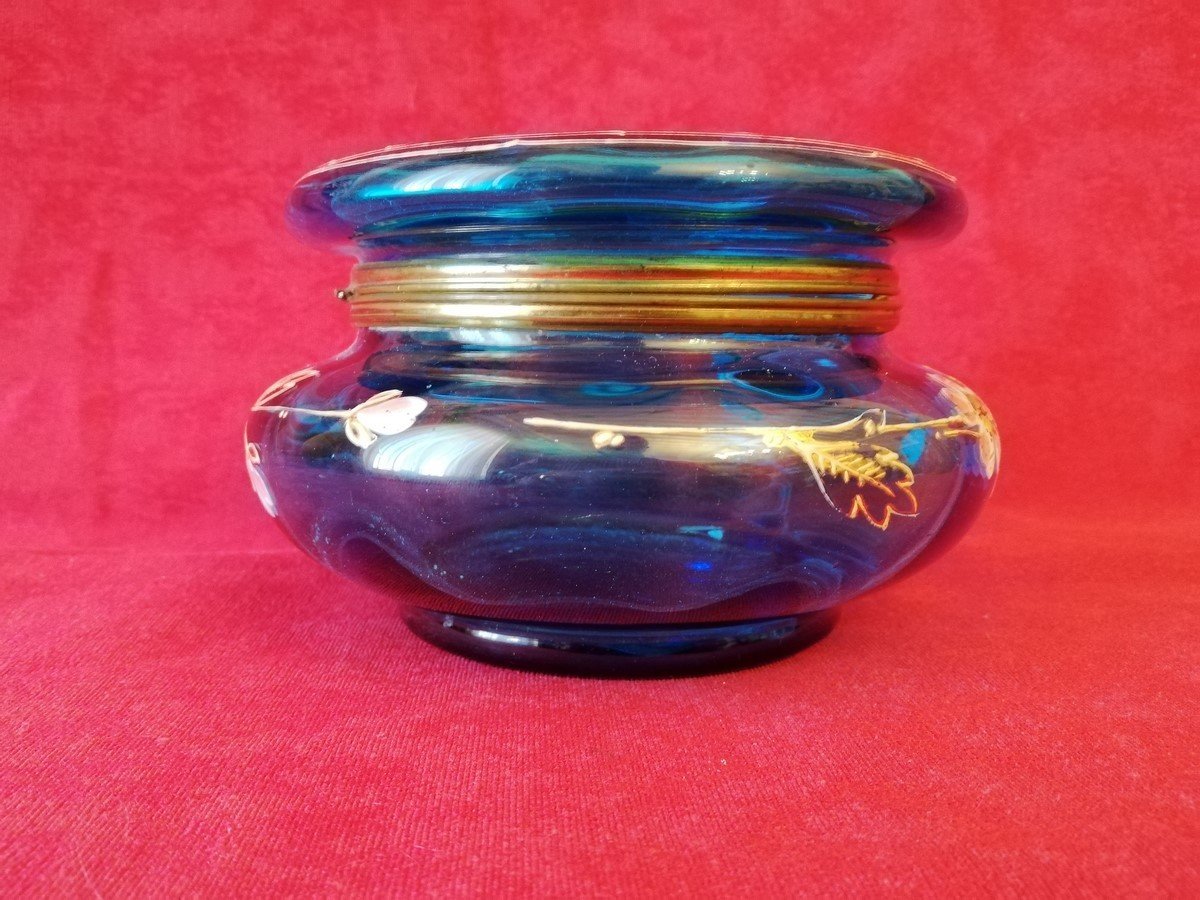 Enameled Glass Candy Dish -photo-1