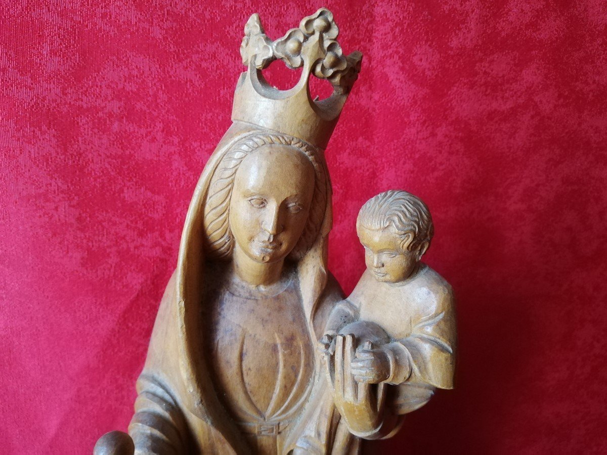 Virgin And Child In Wood -photo-2