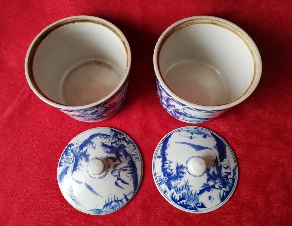 Pair Of Covered Pots From China -photo-3