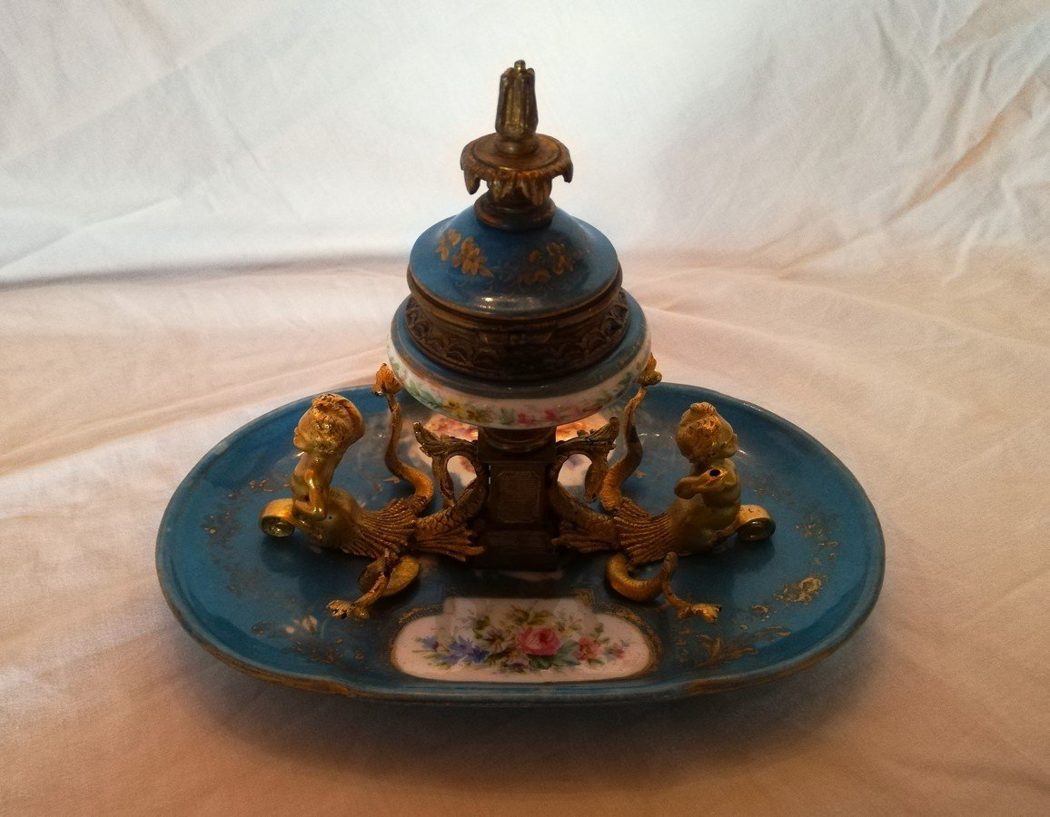Sèvres Porcelain Inkwell-photo-2