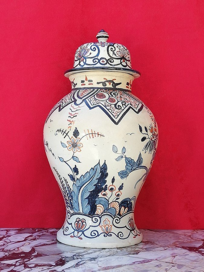 Covered Vase From Delft 