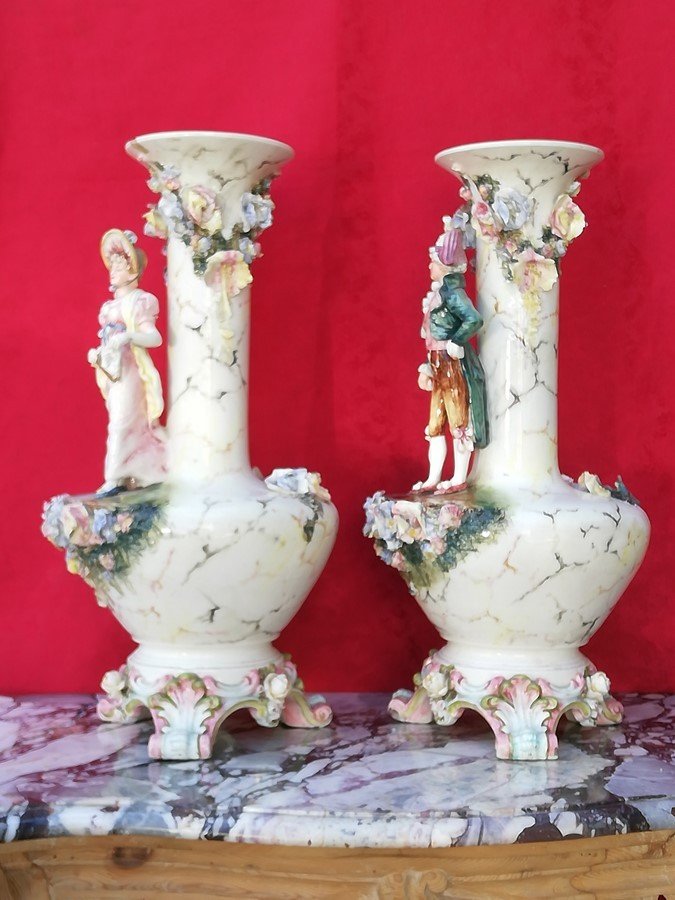 Pair Of Earthenware Vases -photo-4